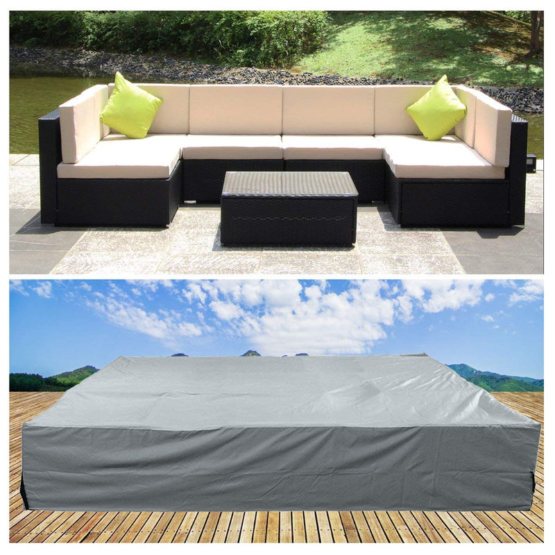 Patio Furniture Covers Extra Large Rectangular Table Cover for Outdoor 7 Pcs Furniture Set