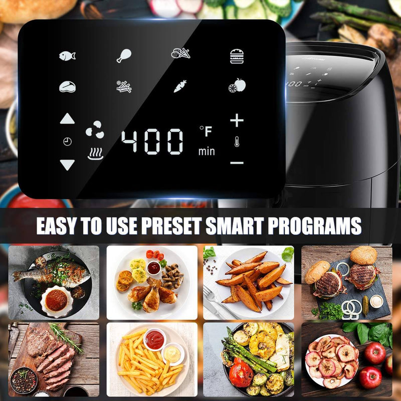 Power Air Fryer 8 in 1 Non Stick Black