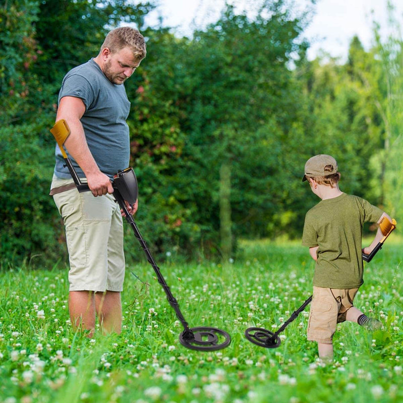 Metal Detector with LCD Display, Accurate Gold Detector with Waterproof Sensitive Search Coil, P/P & Disc Modes, Adjustable Height for Adults & Kids