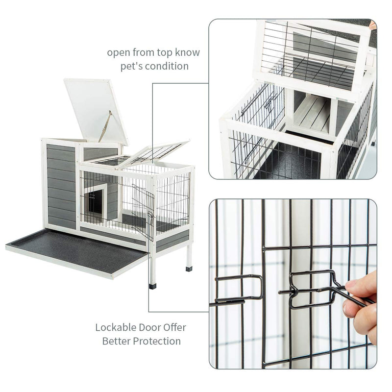 Rabbit Hutch Pet House  Indoor & Outdoor for Small Animals