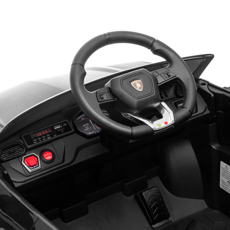 Small Lamborghini Ride On Car Dual Drive Remote Control Black
