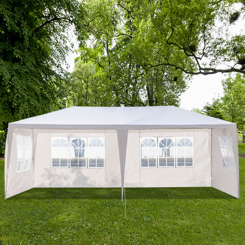 Canopy Tent 10x20 ft Outdoor Shelter Gazebos with 4 Removable Sidewalls for Wedding Beach Party Picnic, White