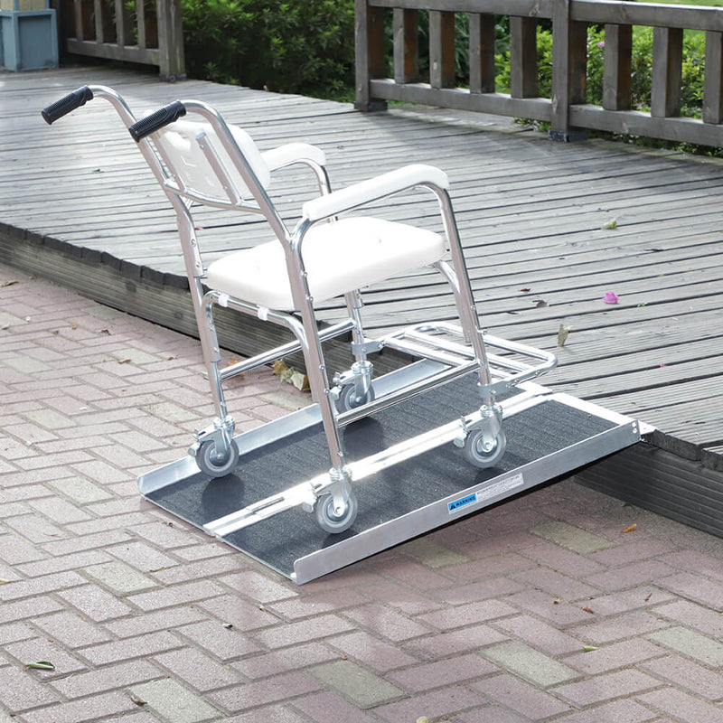 3FT Two-section Non-Skid Folding Lightweight Aluminum Alloy Wheelchair Scooter Mobility Ramps
