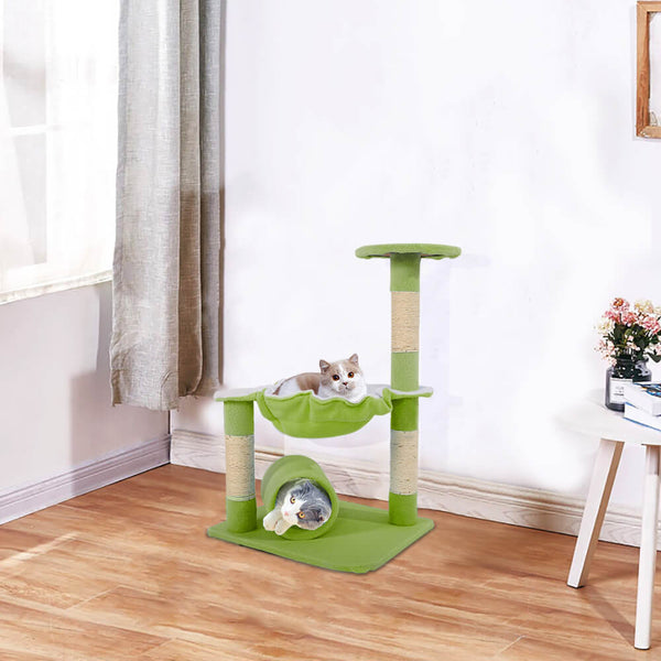 Stable Cute Sisal Cat Climb Holder Cat Tower Lamb Green 28 inches