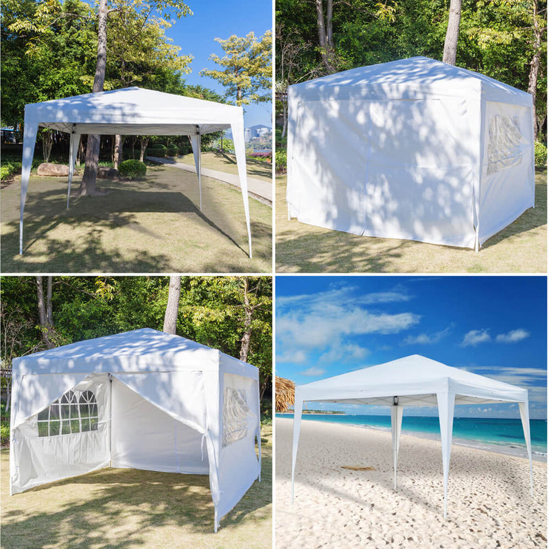 Waterproof Folding Canopy Tent with Two Doors & Two Windows 10 x 10 ft