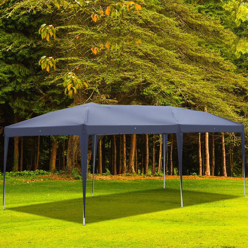 Waterproof Canopy Tent 10 x 20ft with Carry Bag for Camping Blue