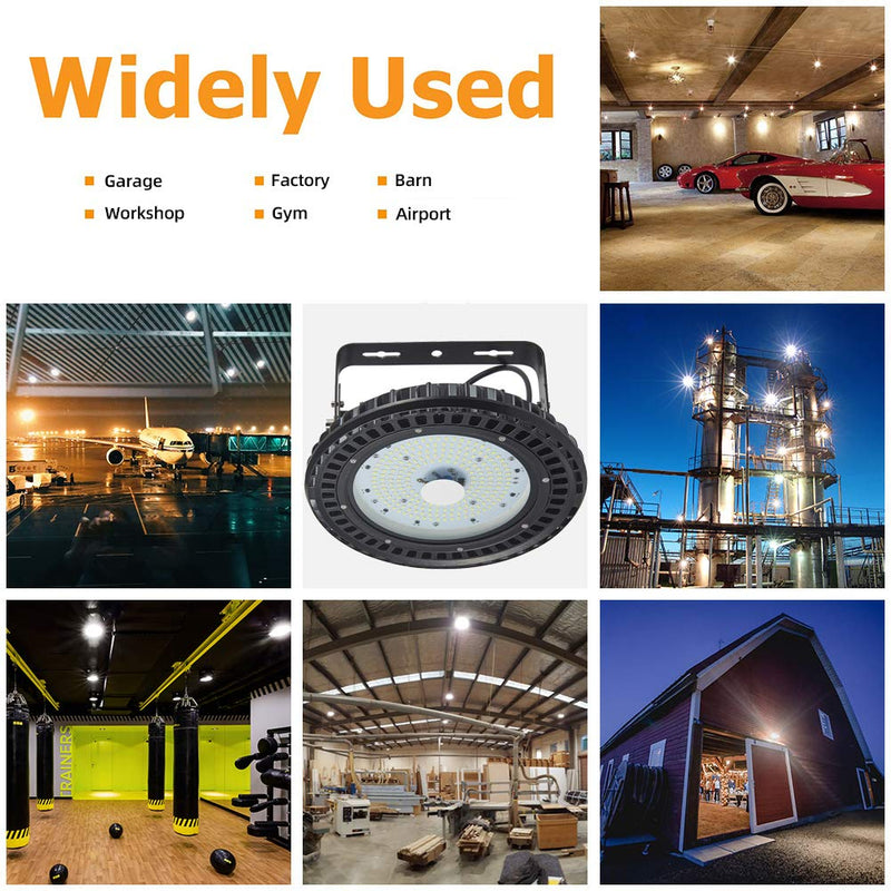 150W UFO LED High Bay Light Factory Warehouse Gym Lighting Industrial Lamp 4Pcs