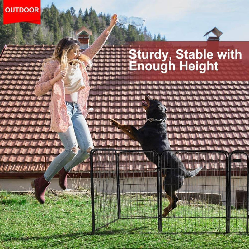40 inch Dog Playpen with Door Heavy Duty Foldable Playpen Kennel