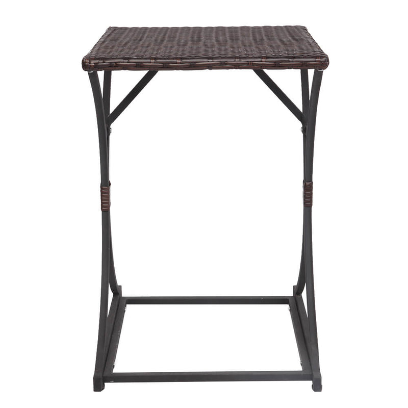 6 Pieces Rattan Chair Set Patio Dining Set Brown