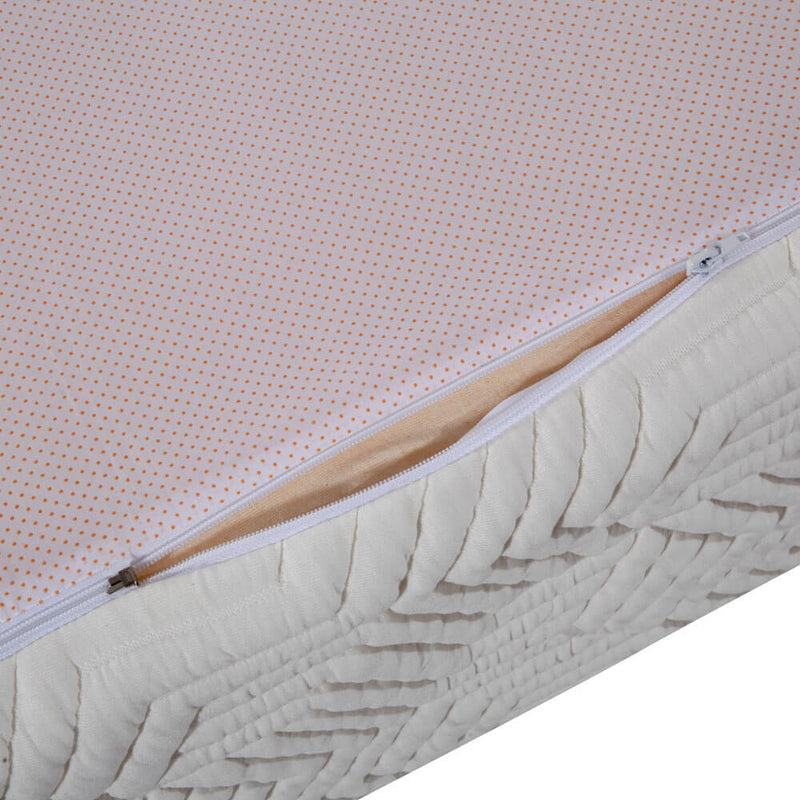 Three Layers Medium High Softness Mattress with 2 Pillows (Full Size) White 10 inches