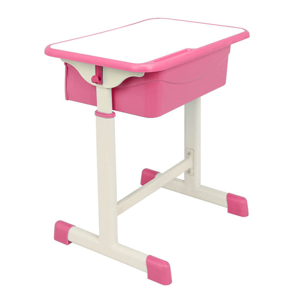 Lifting Children Multifunctional Study Desk and Chair Set with Storage Bin Pink