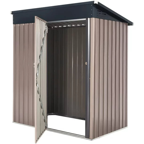5' x 3' Outdoor Metal Storage Shed with Lockable Door