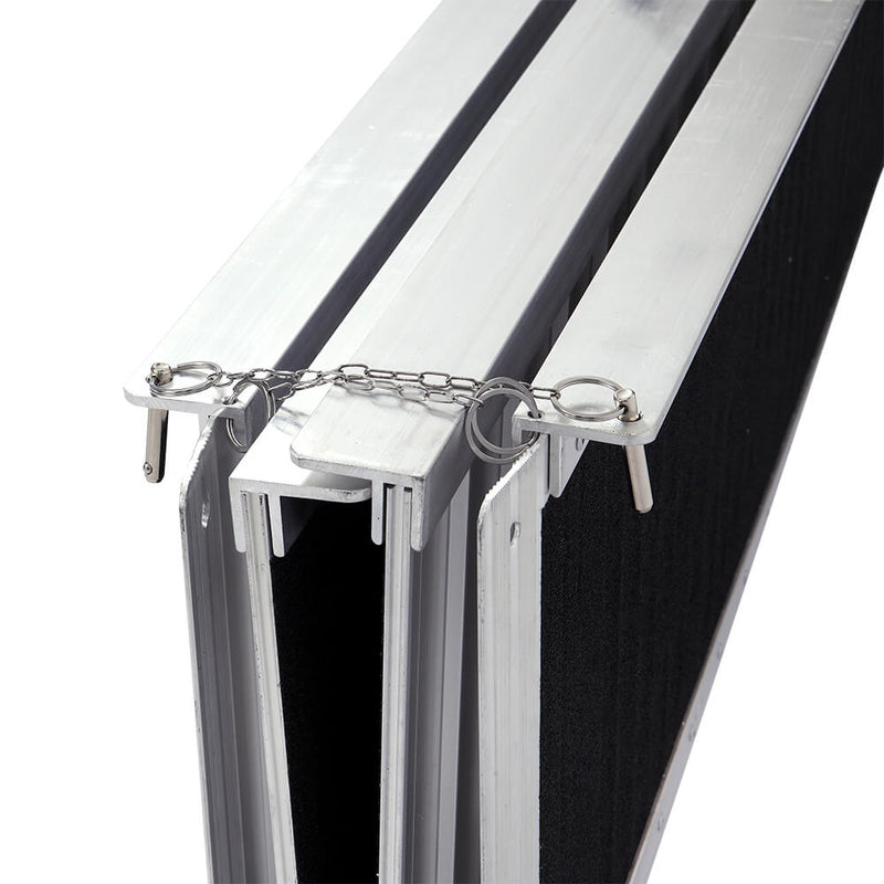 8FT Four-section Non-Skid Folding Lightweight Aluminum Alloy Wheelchair Scooter Mobility Ramps
