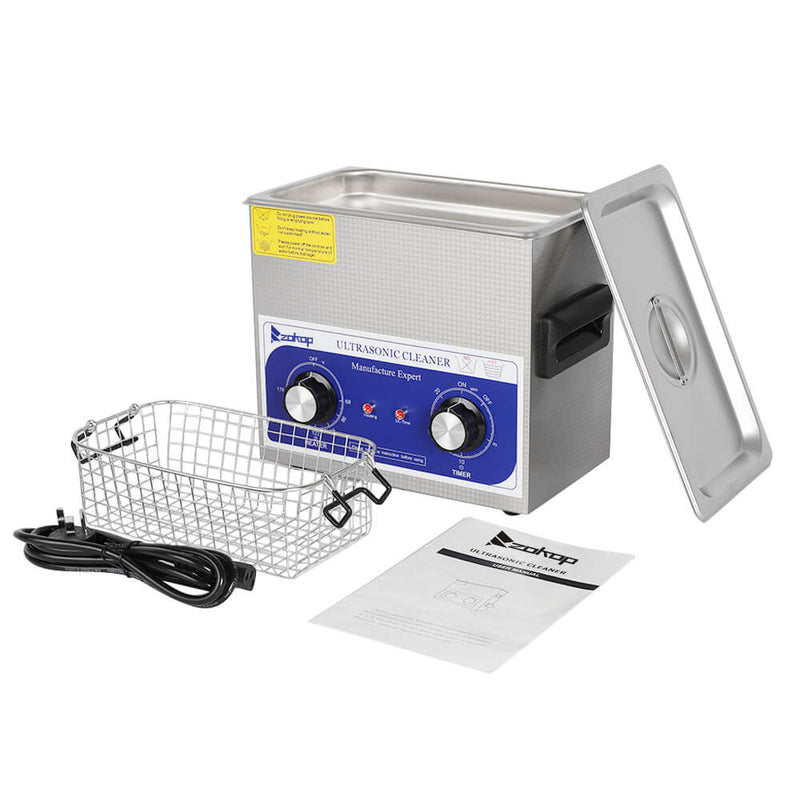 3L Commercial Ultrasonic Cleaner Large Capacity Stainless Steel with Heater and Digital Timer