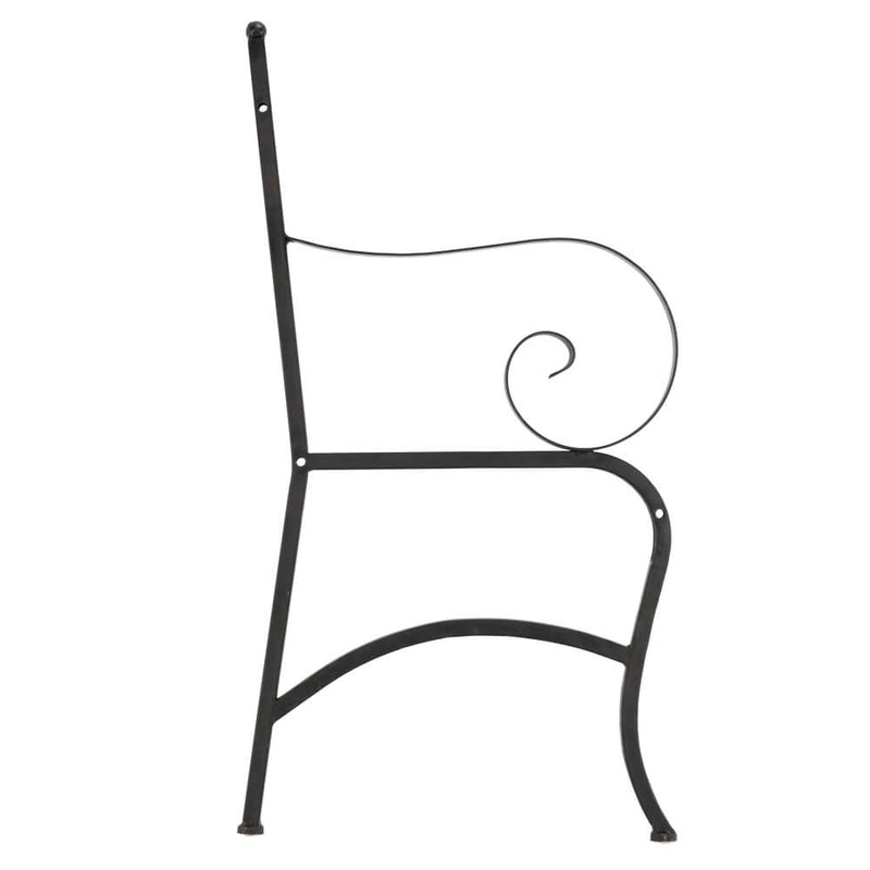2-Seat Foldable Outdoor Patio Garden Bench Porch Chair with Steel Frame Solid Construction