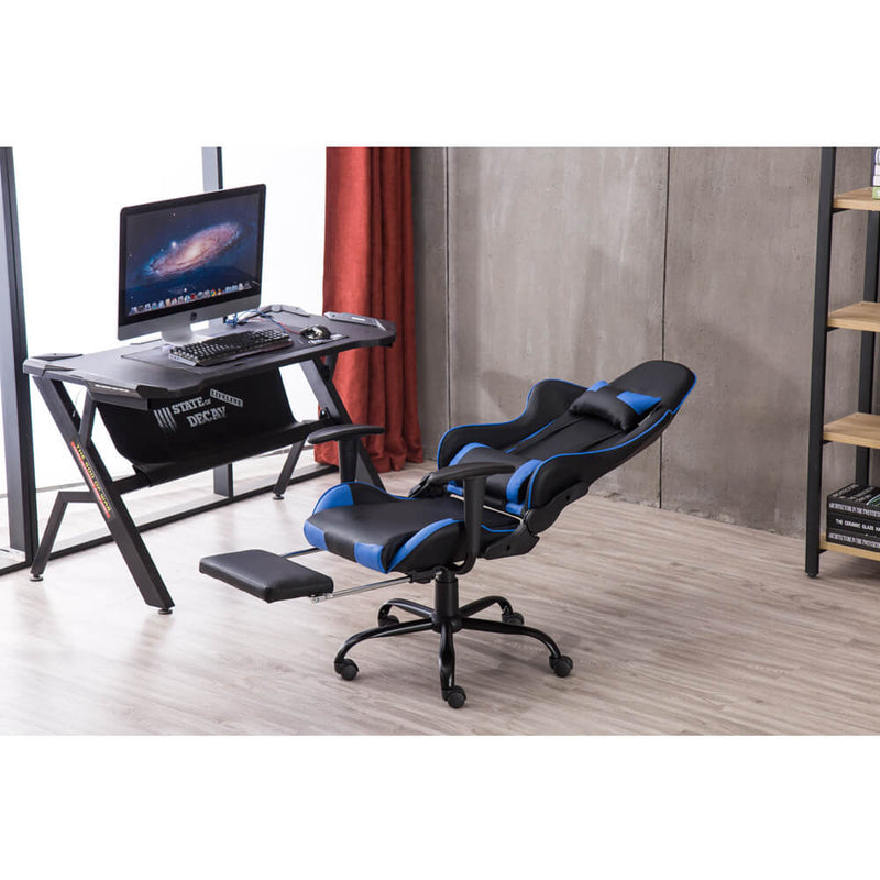 High Back Swivel Chair Racing Gaming Chair Office Chair Blue