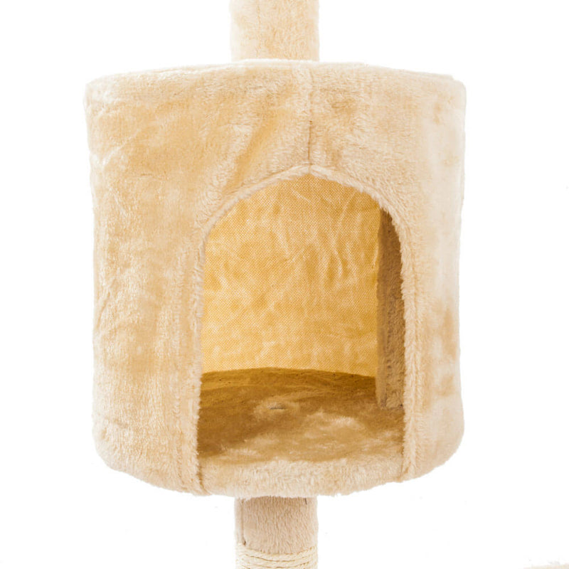 Solid Cute Sisal Rope Plush Cat Climb in Beige, 60 inches