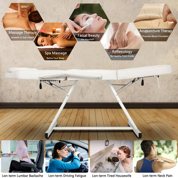 Dual-purpose Barber Chair Without Small Stool White