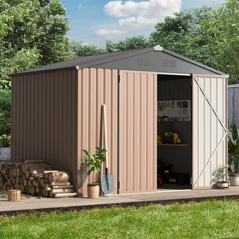 8 x 6 ft. Outdoor Metal Storage Shed