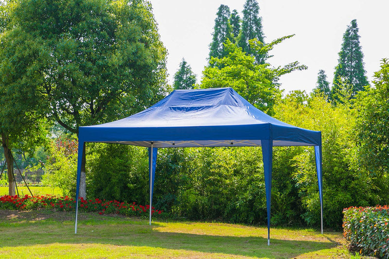 Outdoor Pop up Canopy Party Tent Gazebos 10 x 15 ft Blue