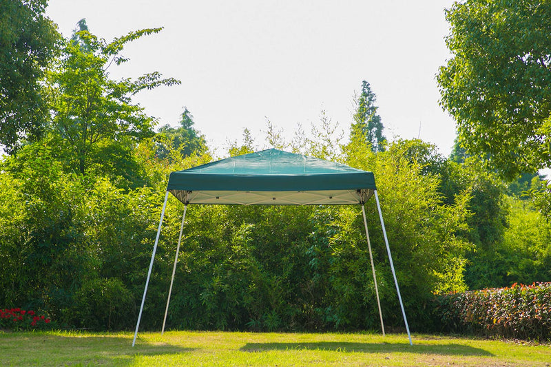 Foldable Outdoor Canopy Party Tent Portable Slant Leg Shelter 10x10 FT Green