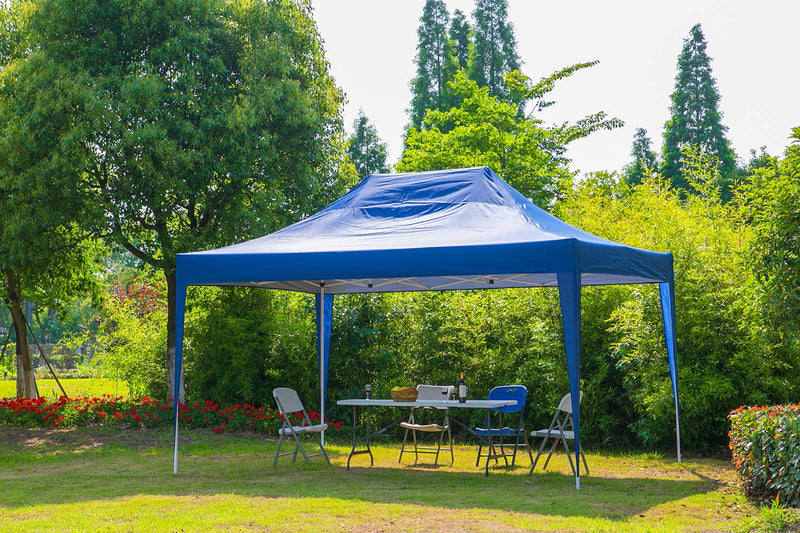 Outdoor Pop up Canopy Party Tent Gazebos 10 x 15 ft Blue