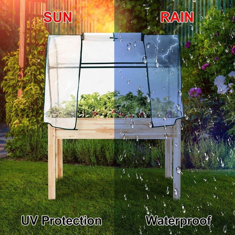 Raised Garden Bed, Raised Planter Box with legs, Outdoor Wooden Planter Bed for Vegetable/Flower/Herb, Natural Fir Wood 59” (H) x 45 1/4”(L) x 22 1/2”(W)