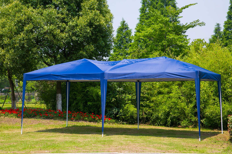 Outdoor 10 x 20 ft Pop up Canopy Party Tent Heavy Duty Gazebos Shelters Blue