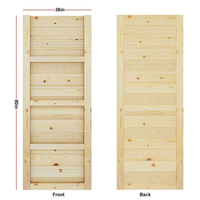 Barn Door Slab Knotty Pine Wood Door Panel Loft Style Door Panel Unfinished Panel