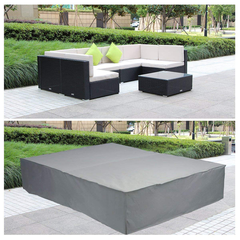Patio Furniture Covers Extra Large Rectangular Table Cover for Outdoor 7 Pcs Furniture Set