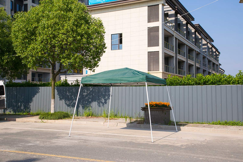 Foldable Outdoor Canopy Party Tent Portable Slant Leg Shelter 10x10 FT Green