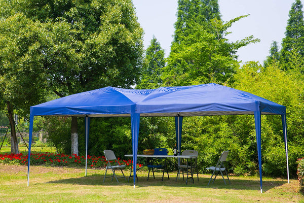Outdoor 10 x 20 ft Pop up Canopy Party Tent Heavy Duty Gazebos Shelters Blue