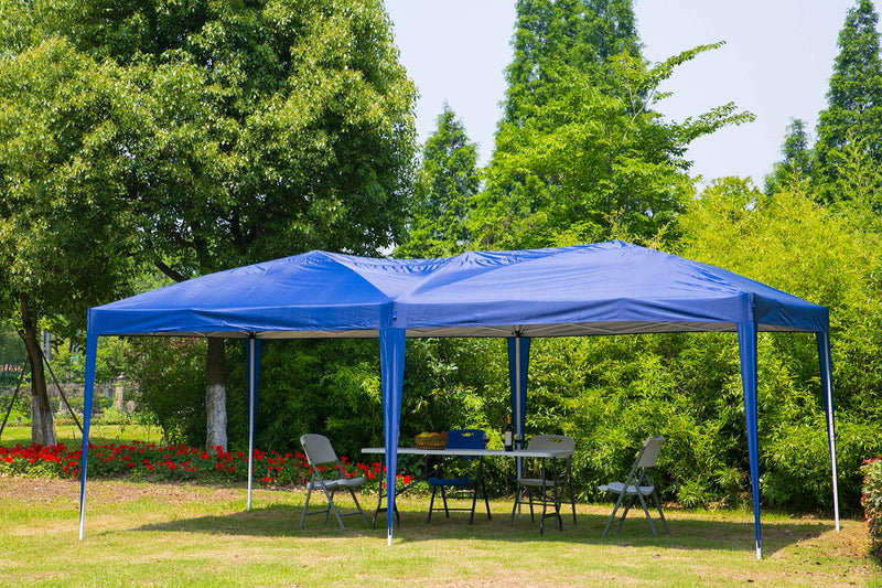 Outdoor 10 x 20 ft Pop up Canopy Party Tent Heavy Duty Gazebos Shelters Blue