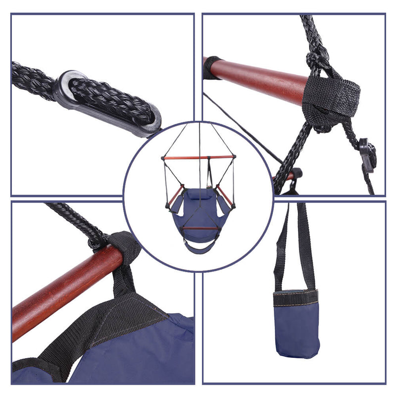 Well-equipped S-shaped Hook High Strength Assembled Hanging Seat Blue