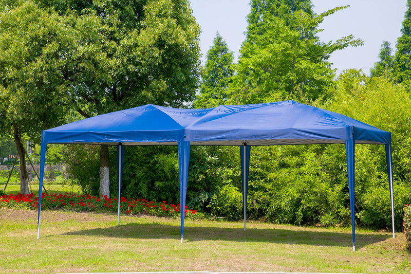 Party Tent Gazebo Pavilion Adjustable Removable Shelter 10 x 20 ft Blue