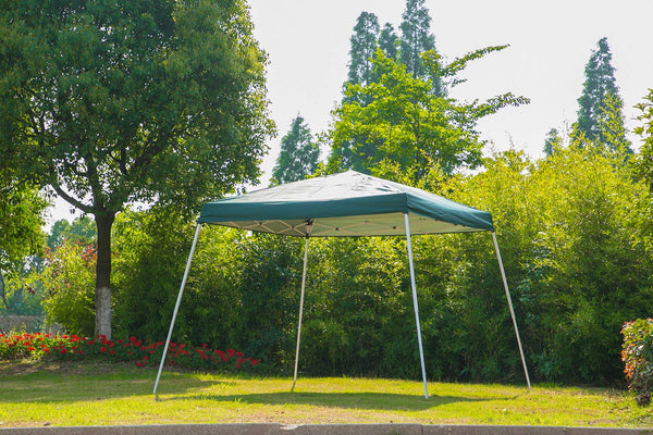 Foldable Outdoor Canopy Party Tent Portable Slant Leg Shelter 10x10 FT Green
