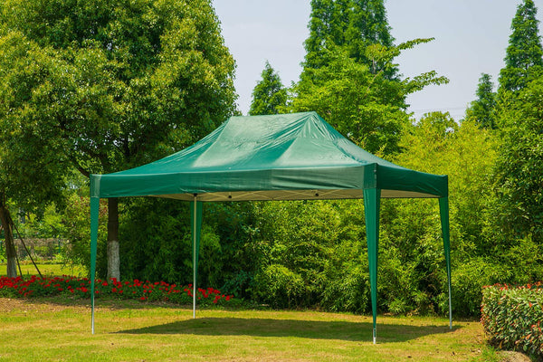 10 x15ft Pop up Canopy Party Tent Heavy Duty Gazebos Shelters with Carry Bag, Green