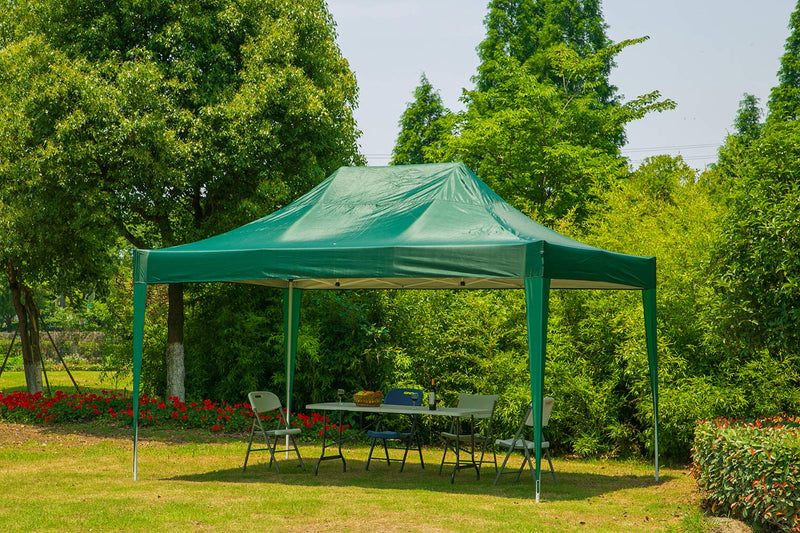 10 x15ft Pop up Canopy Party Tent Heavy Duty Gazebos Shelters with Carry Bag, Green