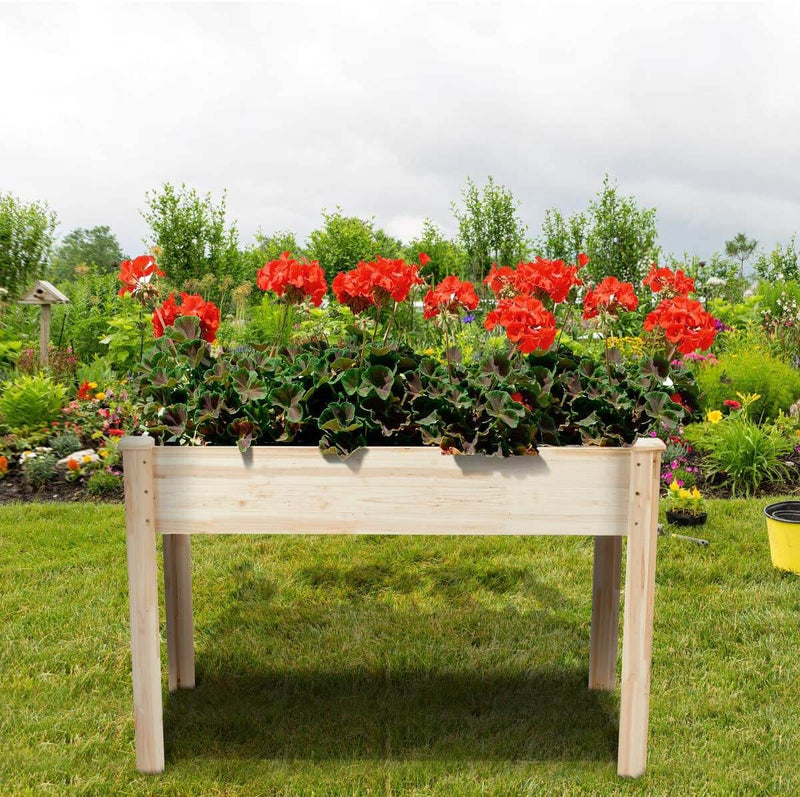 Raised Garden Bed, Raised Planter Box with legs, Outdoor Wooden Planter Bed for Vegetable/Flower/Herb, 30”(H) x 45 1/4”(L) x 23 1/2”(W)