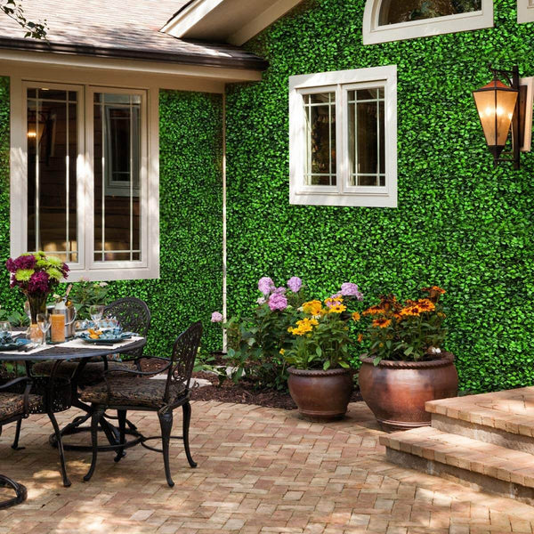 12PCS 20"x20" Artificial Boxwood Panels Topiary Hedge Plant, Privacy Screen Artificial Greenery Home Decor Artificial Plants