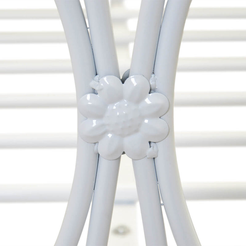 4FT6 Double Size Iron Bed White