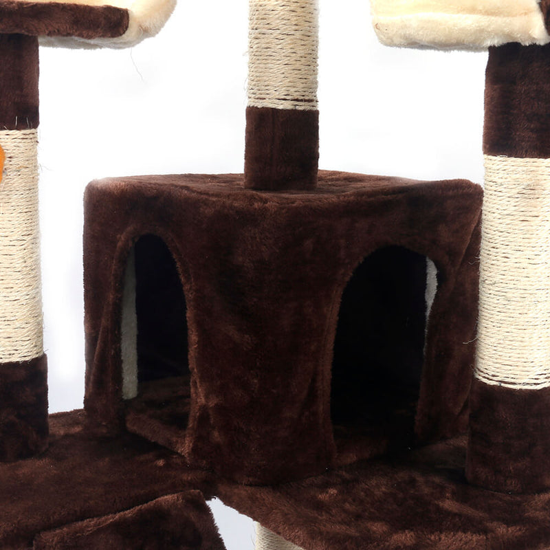 Sisal Hemp Cat Tree Brown 66 inches