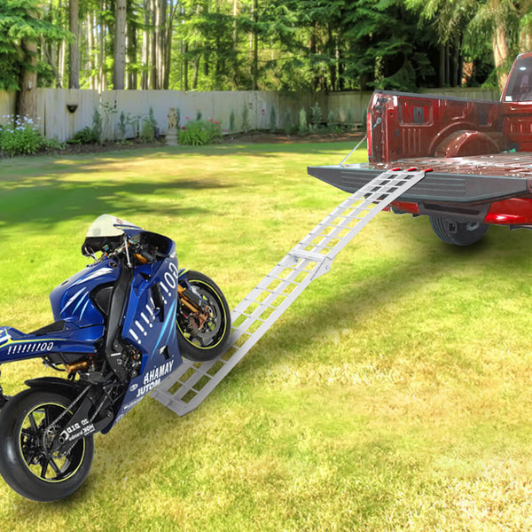 7.5ft Aluminum Foldable Motor Vehicle Loading Ramps 1 pc