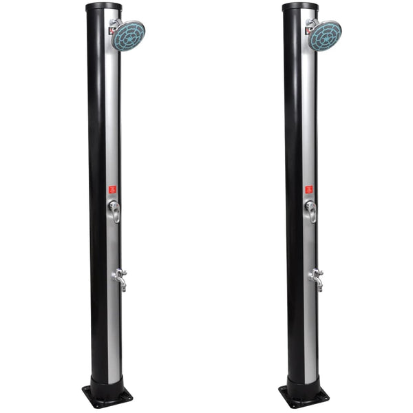 Outdoor Solar Showers with Shower Head and Faucet 9.3 gal 2 pcs