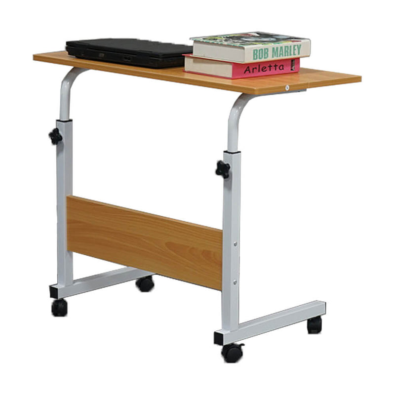 Movable Office Desk Bed Table Chipboard & Steel Side Table Wood L