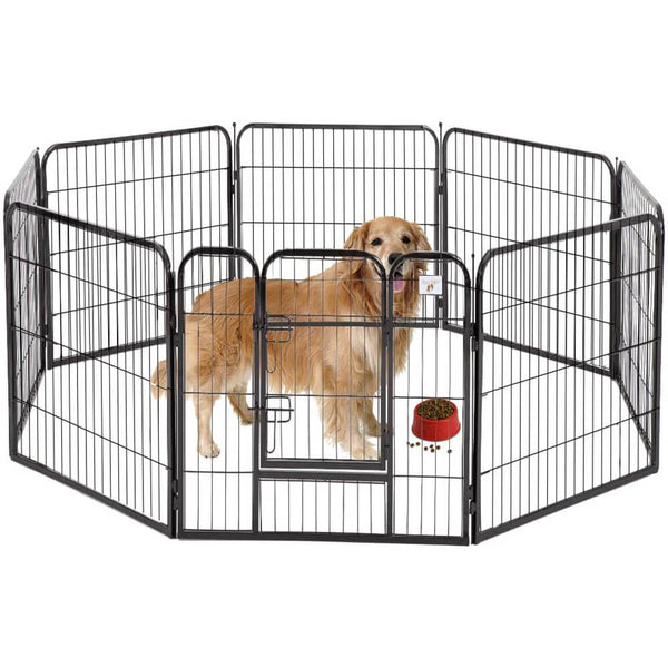 40 inch Dog Playpen with Door Heavy Duty Foldable Playpen Kennel