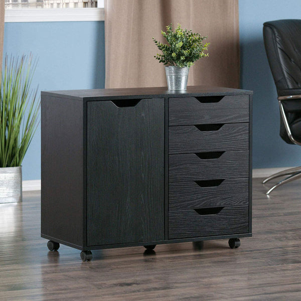 Wood Halifax Storage Filing Cabinet Black
