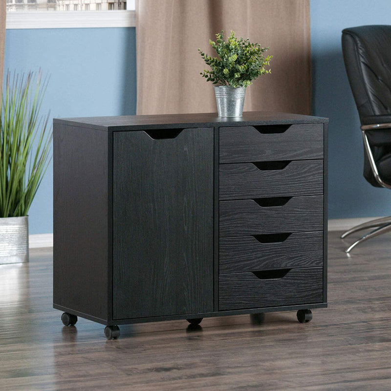 Wood Halifax Storage Filing Cabinet Black