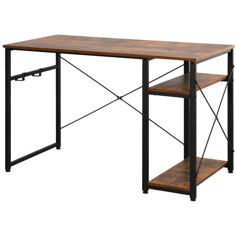 Industrial Computer Writing Desk, Large Writing Desk for Home Office 55IN