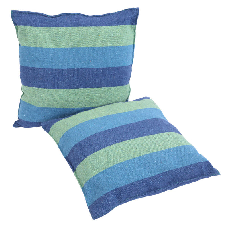 Hammock Swing, Hanging Rope Hammock Chair Swing, Cotton Hanging Air Swing with Cushions for Patio Porch Yard Tree, Blue